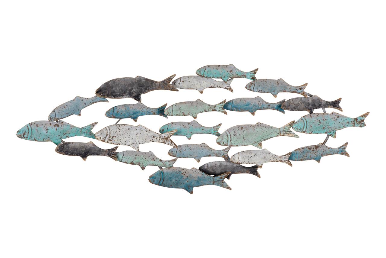 Hello Honey® 39.5" Metal School of Fish Wall Décor
